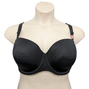 Lane Bryant Cacique Bra Multi Way Strapless Lightweight 38H Black w/ Straps